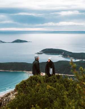 a couple on Mount Oberon