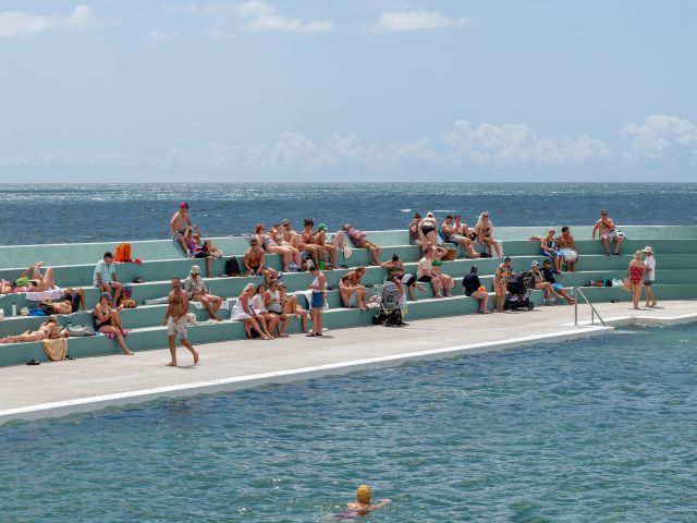 people swimming at Newcastle Ocean Baths