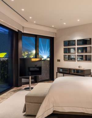 Interior of Park Hyatt Sydney with Opera House views during Vivid