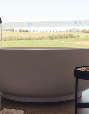 a private tub with lush views at Re’em, Yarra Valley
