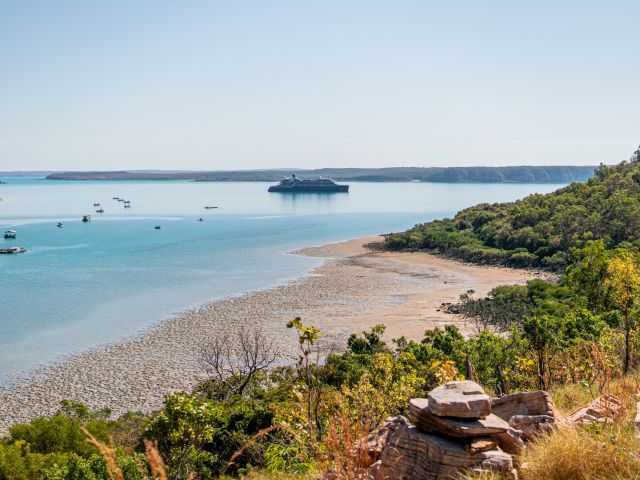 a ship at Kuri Bay, Kimberley