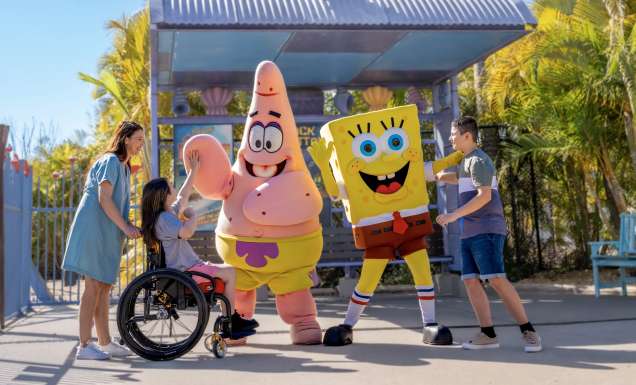 Spongebob Squarepants characters at Sea World Resort