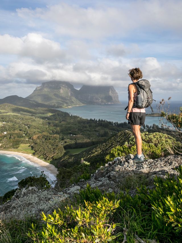hiker on Seven Peaks Walks on Lord Howe Island