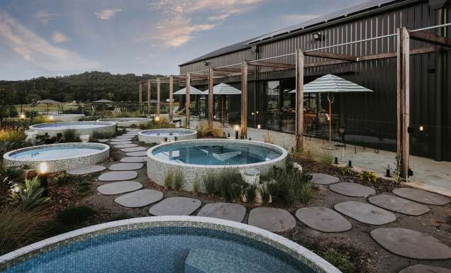 Mineral swimming pools at Sixty6 Acres farmstay