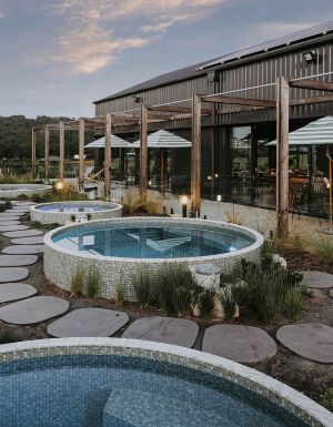 Mineral swimming pools at Sixty6 Acres farmstay