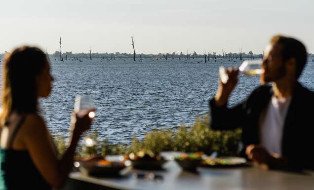 a couple eating at Stock and Barrel victoria