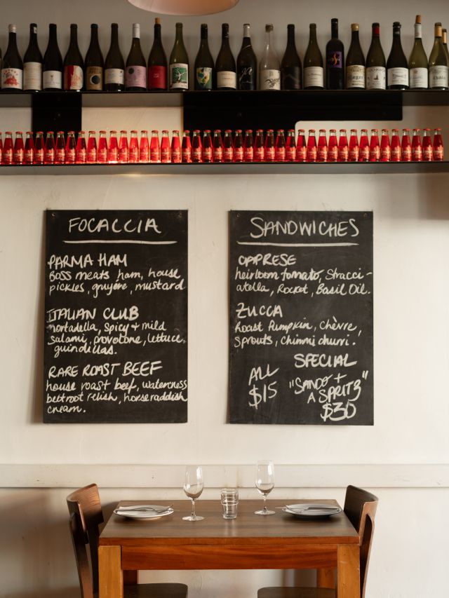 wines on display at Stonefruit, Tenterfield