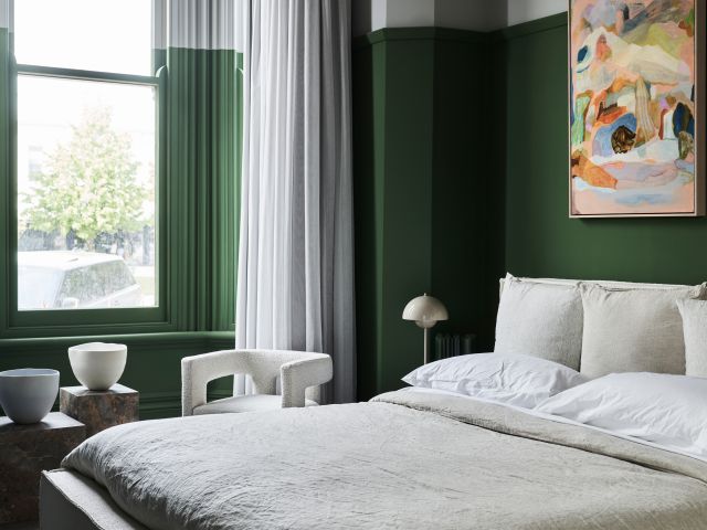 a close-up of the bed at Hotel Vera, Ballarat