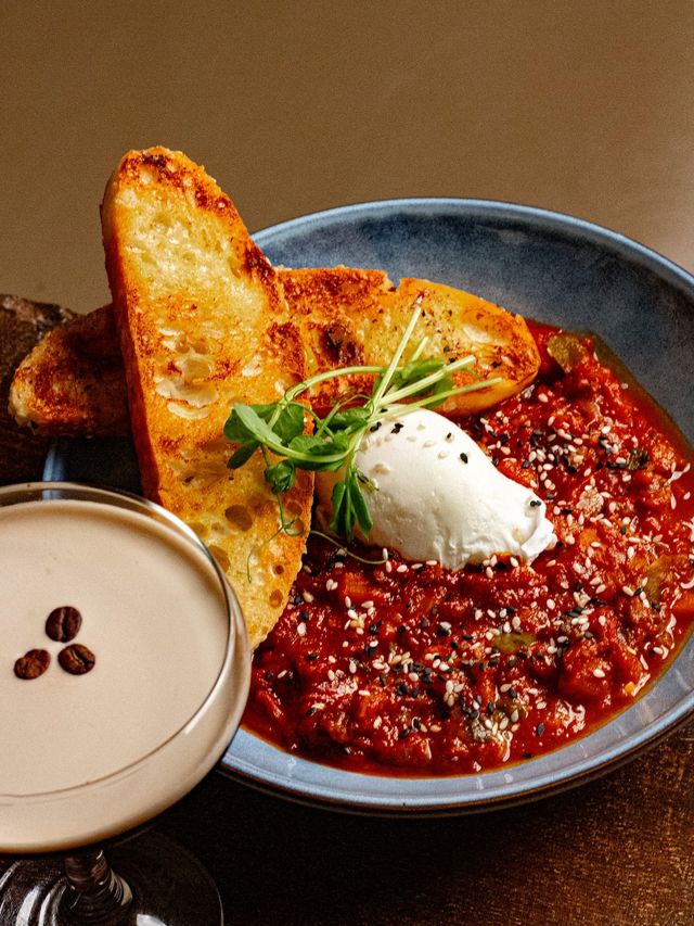 a close-up of food and drink at The Terrace Hotel, Perth