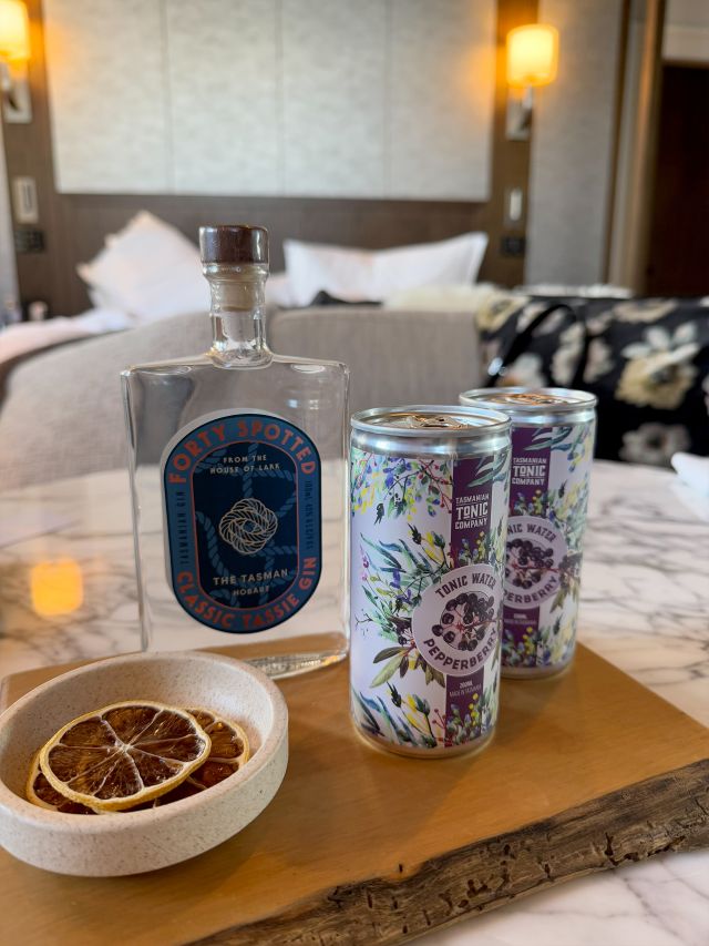 Forty Spotted Gin and Tasmania Tonic Company tonic at The Tasman