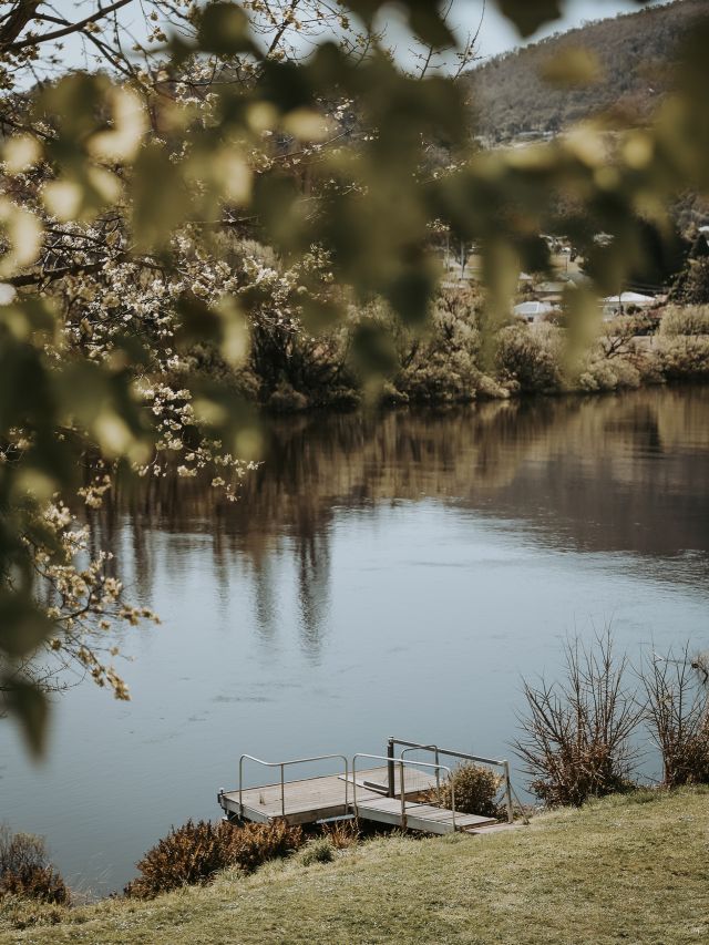 the river at Woodbridge, New Norfolk