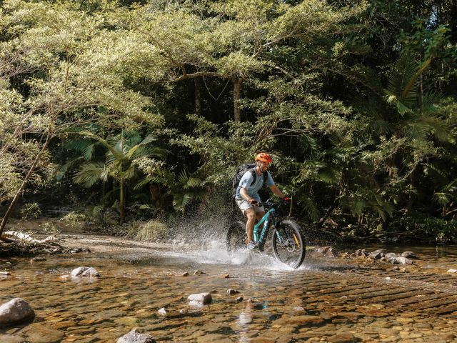male rider in Conway National Park, the site of new Twin Creeks Eco Park