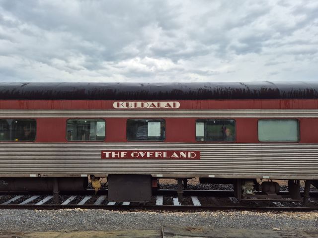 Exterior of Overland Sleeper carriage on The Grainlander