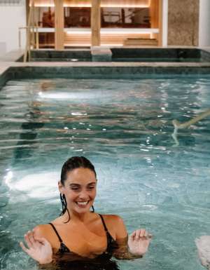 Group of friends in mineral pool at Soak Bathhouse Bondi Junction