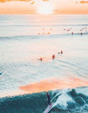 surfing on the Gold Coast