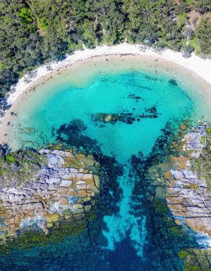Honeymoon Bay, Jervis Bay from above