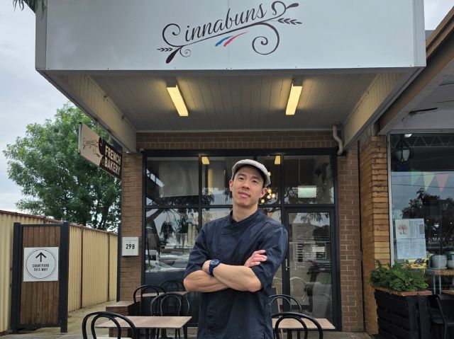 Mike Ying from Simply Mike’s cinnamon scroll bakery