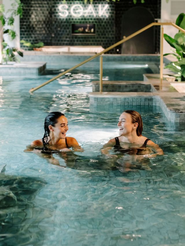 Women in mineral pool at Soak Bathhouse Bondi Junction