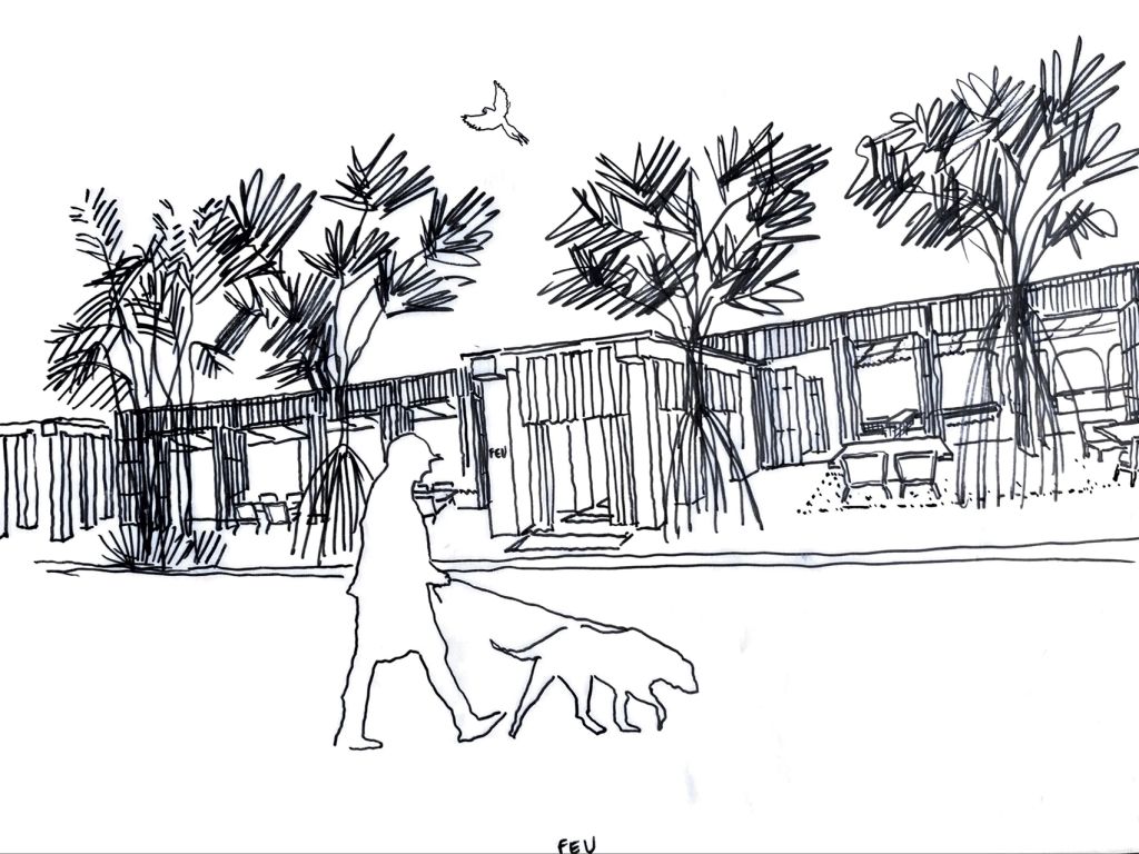 The Belongil Exterior illustration in Byron Bay