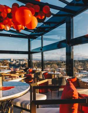 the rooftop bar at Howling Moon, Canberra