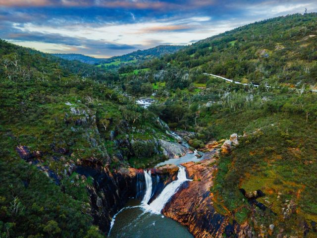 Serpentine Falls from above