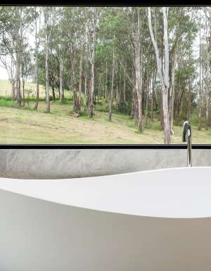 a private tub with hinterland views at Cedars Mount View Villa Lorea, Hunter Valley