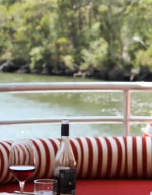 M.V. Jasmine cruises down the Byron Bay's Brunswick River.