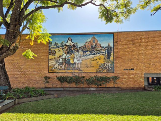 St Mary of the Cross MacKillop mural on the mural trail