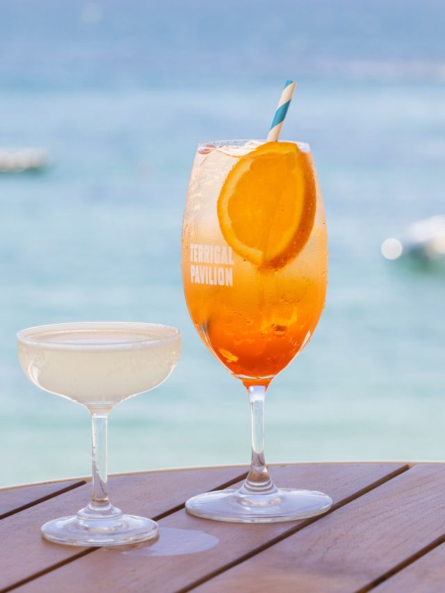 Drinks on the deck at Terrigal Pavilion at the Haven
