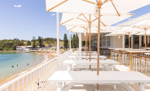 Views of the Haven from the deck at Terrigal Pavilion