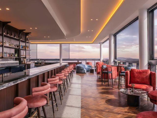 the dining interior of Astra restaurant, voco Gosford