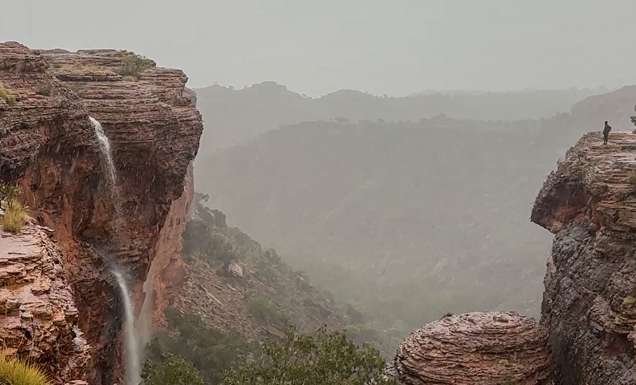 Kings Canyon transforms into a waterfall wonderland in the rain