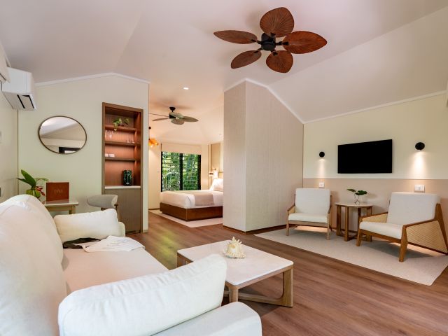 Inside one of the rooms at Nala Resort Mission Beach