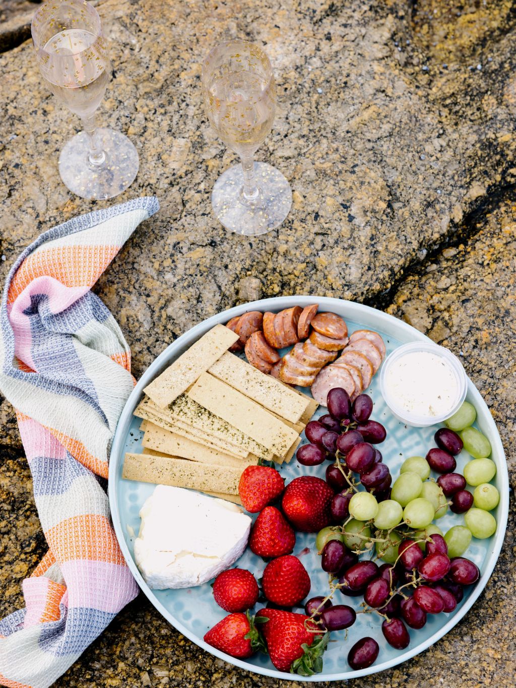 a charcuterie board provided by Cape2Camp