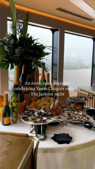 Sydney Harbour in the rain hits different aboard The Jackson yacht