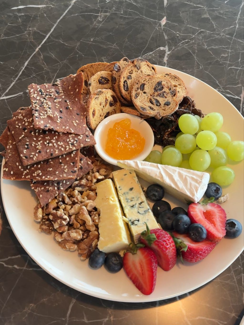 A cheese plate from The Ritz-Carltone, Melbourne