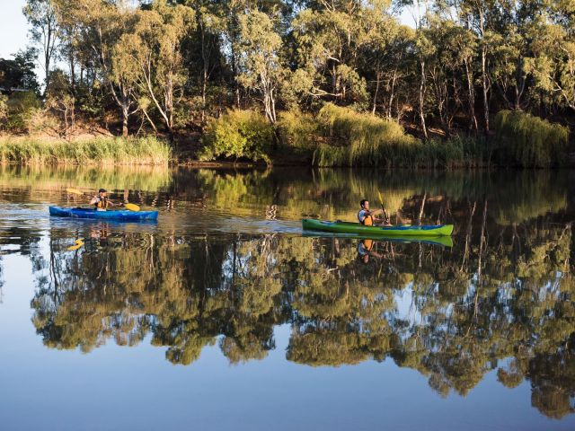kayaking on Murray River