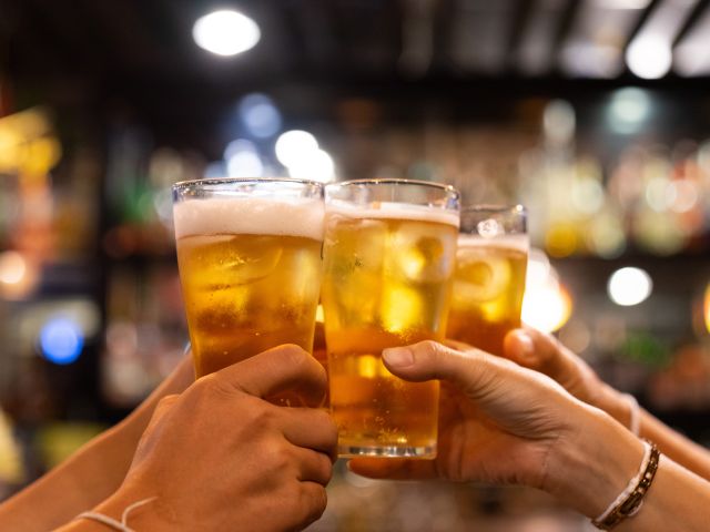 friends toasting beer glasses at Bandicoot Brewing, Echuca