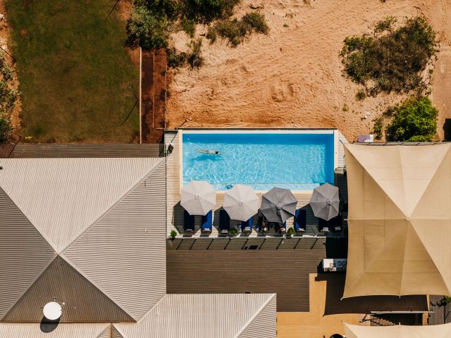 Aerial shot of Eco Beach Resort Broome