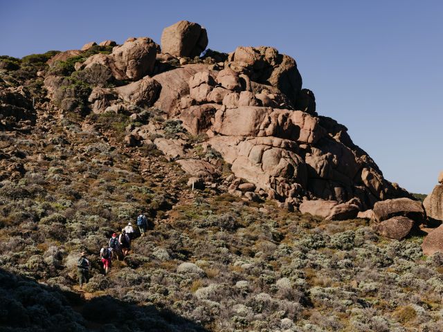 Hikers walking in Yallingup, Margaret River