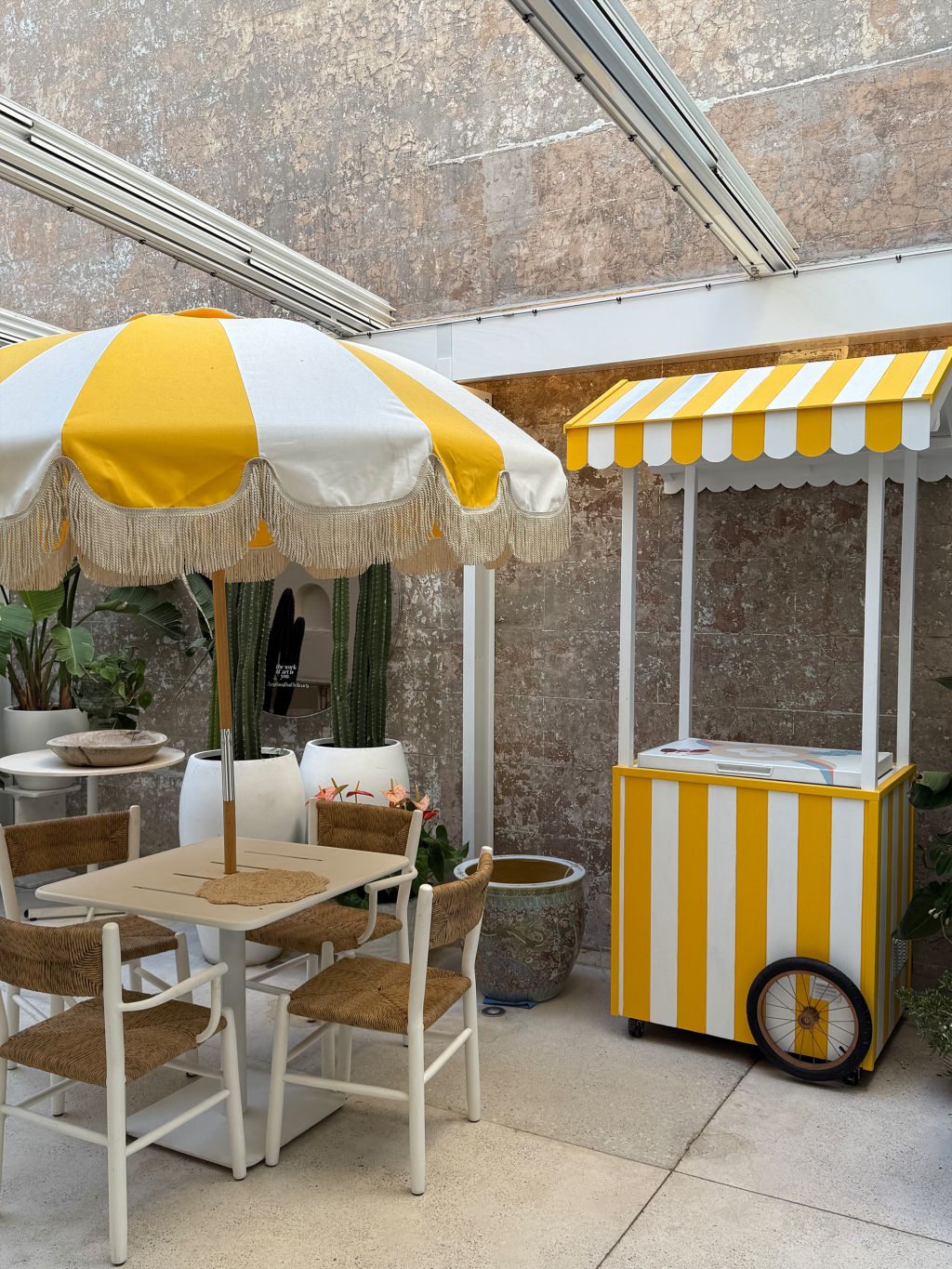 The courtyard at Medusa Hotel