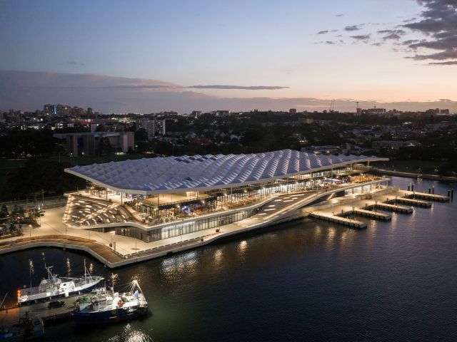 The Sydney Fish Market at night