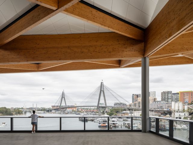 Sydney Fish Market's view of the Anzac Bridge