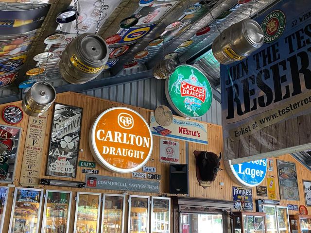 brewery paraphernalia inside the Great Aussie Beer Shed