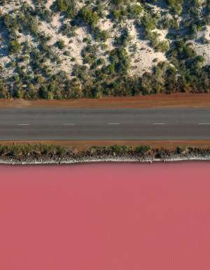 hutt lagoon aerial