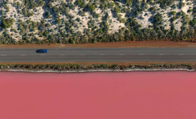 hutt lagoon aerial