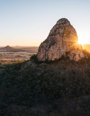Bush Heli Services flying over clermont queensland
