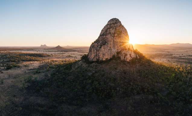 Bush Heli Services flying over clermont queensland