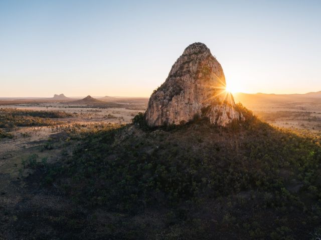 Bush Heli Services flying over clermont queensland