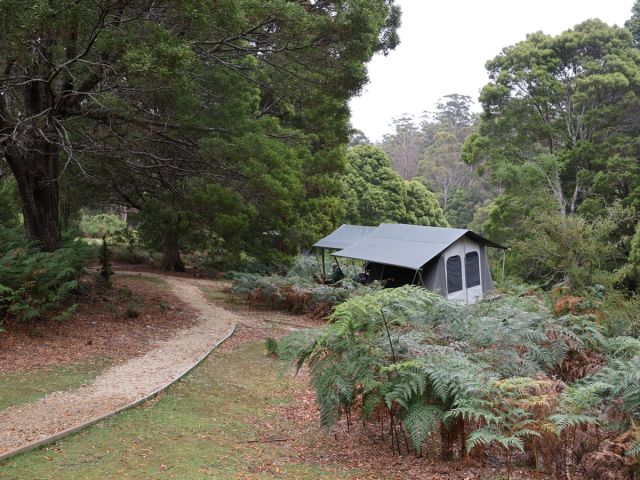 Campsite on Bruny Island during the hike